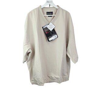 FootJoy Men's Teflon Performance Shell Windshirt, Short Sleeve, Sandstone, XXL